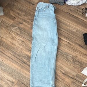 Garage Light Blue Straight Leg Jeans